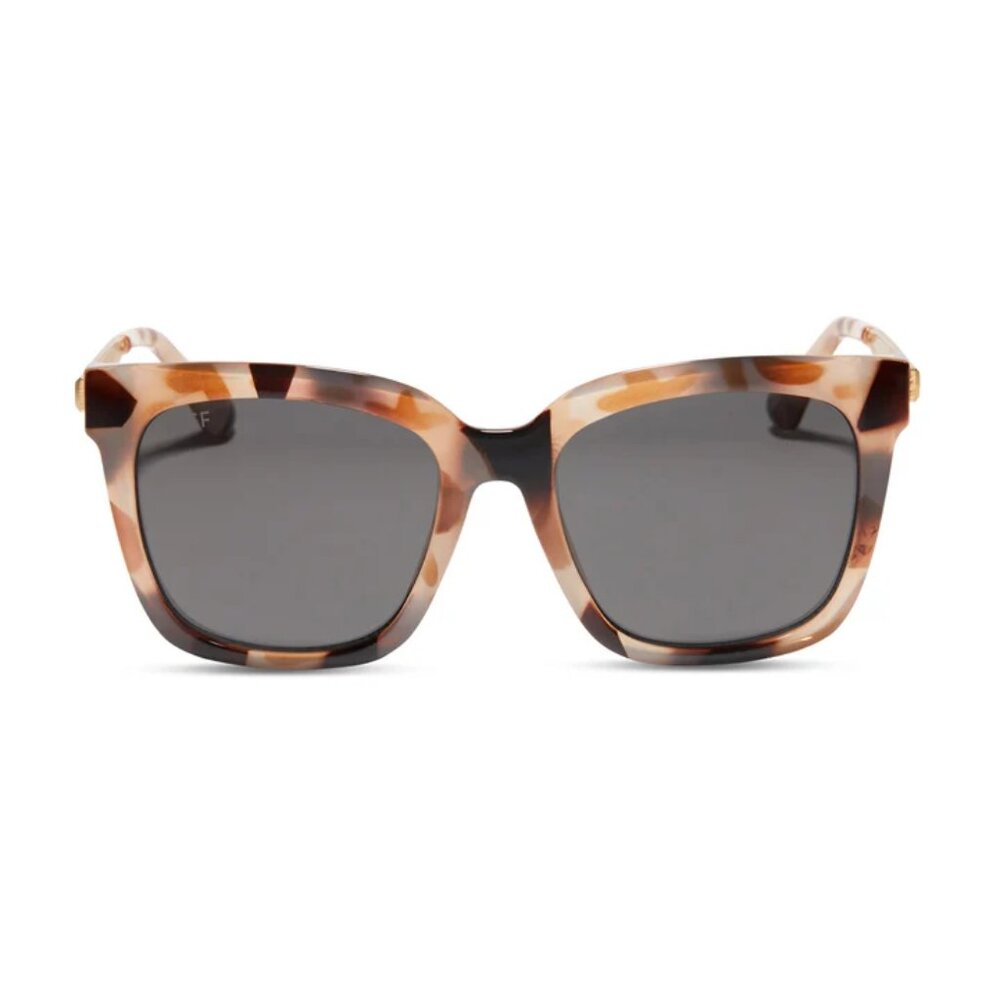 DIFF HAILEY Cream Tortoise + Solid Grey Sunglasses